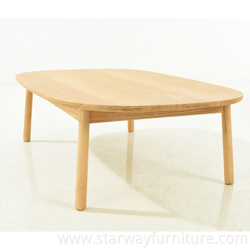 Japanese simple style high quality modern design furniture solid ash wood dining table